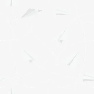 矢量白色简约纸飞机装饰背景免抠