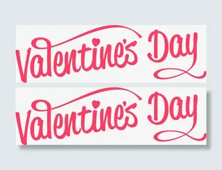 矢量英文情人节快乐免抠