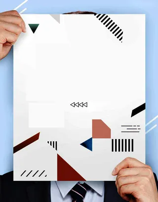 三角几何简约边框平面广告高清