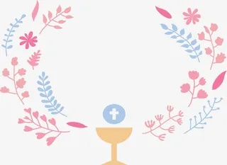 小清新粉色叶片装饰栏免抠