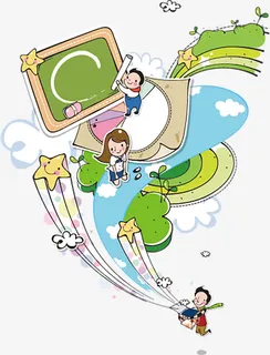 彩色卡通插画矢量图免抠 彩色卡通插画矢量图免抠
