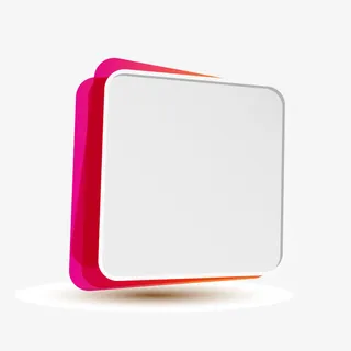 时尚色彩立体边框矢量素材免抠