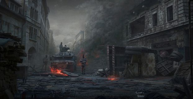 酷炫城市大战背景高清