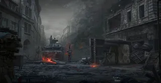 酷炫城市大战背景高清