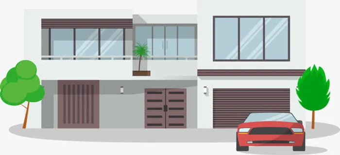 卡通别墅素材免抠