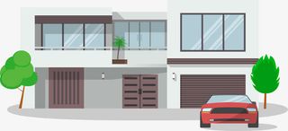 卡通别墅素材免抠