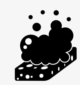 泡沫清洁护理图标免抠