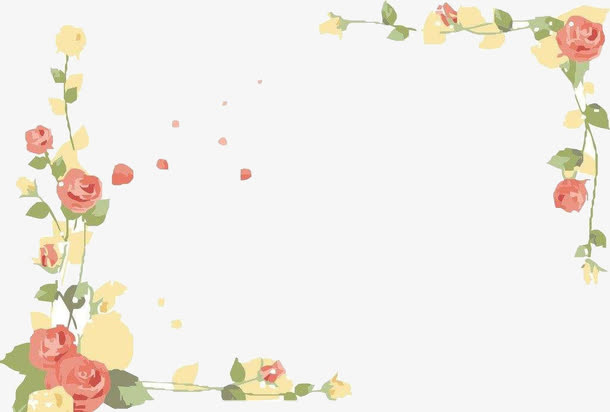 玫瑰花边框免抠