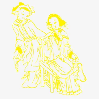 中国古典白描人物 肖像图免抠