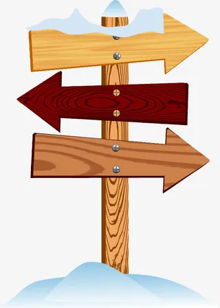 精致指路牌免抠