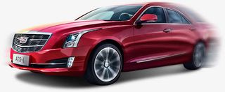 凯迪拉克红色汽车免抠