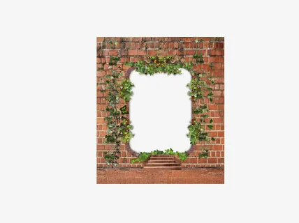 砖墙样式文本框PPT元素免抠