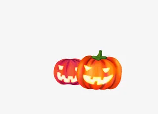 万圣节南瓜头高清素材免抠