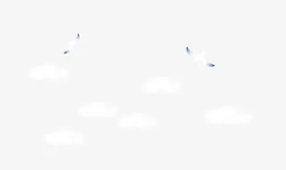 矢量卡通白云素材免抠