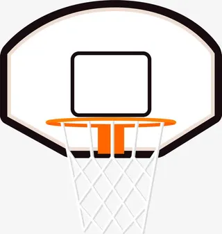 矢量篮球篮球框png免抠
