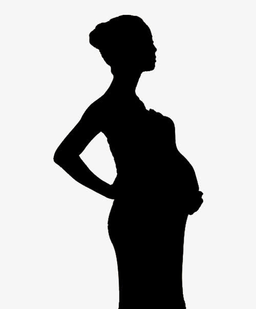 怀孕母亲剪影免抠