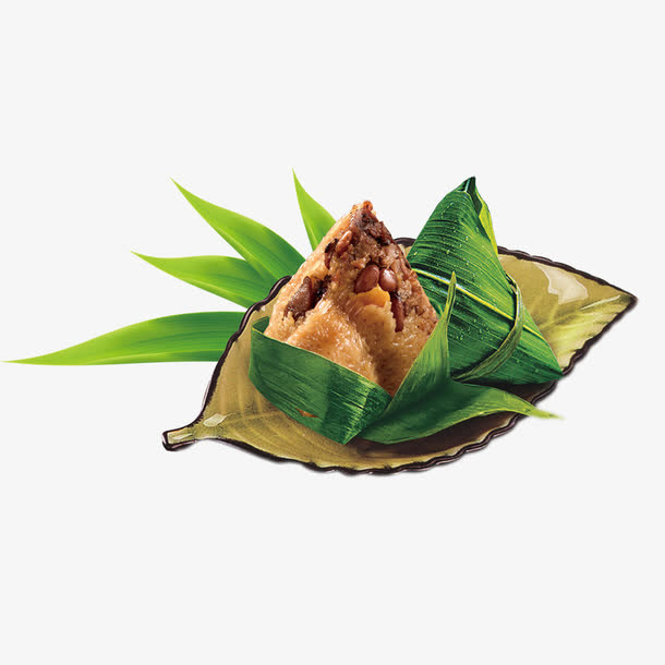 端午节习俗绿色粽子免抠