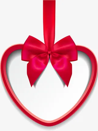 爱心蝴蝶结免抠