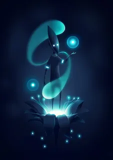 蓝色光效H5背景高清