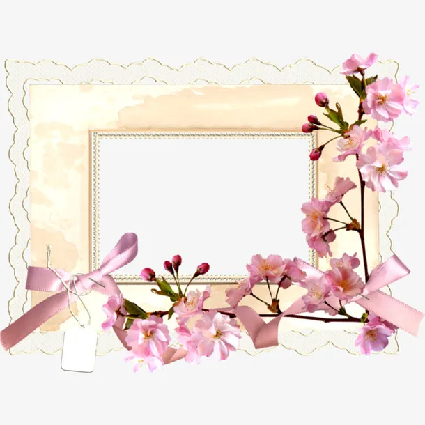 花草相框免抠