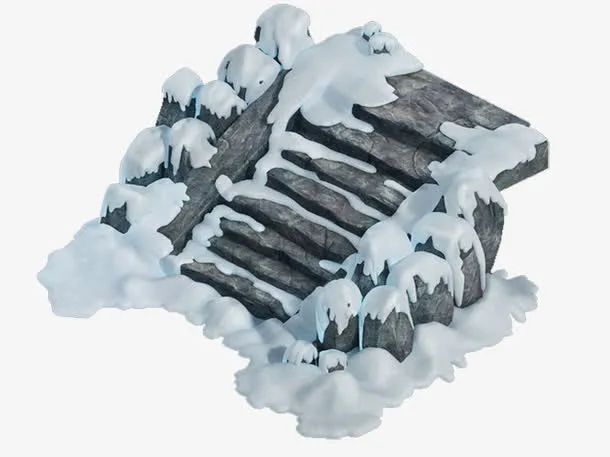 冰雪堆积免抠