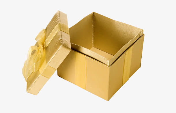 金色礼物盒免抠
