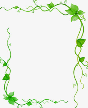 绿色树叶边框免抠