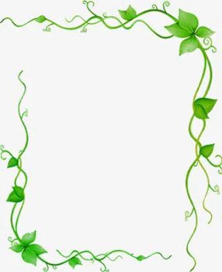绿色树叶边框免抠