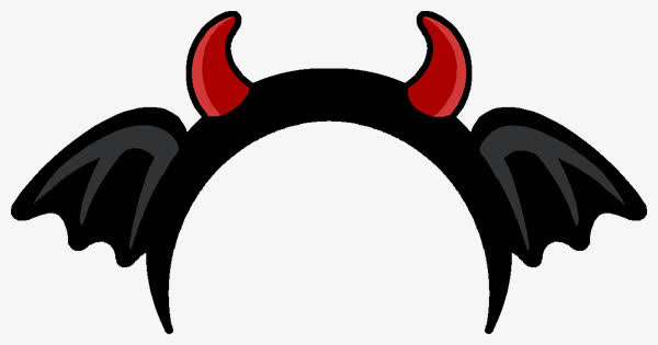 卡通恶魔发夹免抠