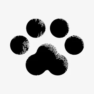 黑色拨墨效果脚印图免抠