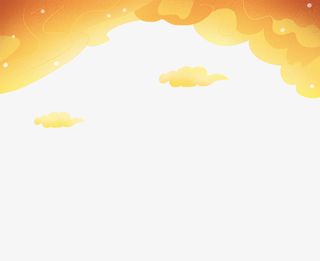 天空晚霞云朵手绘免抠