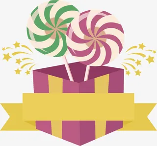 浪漫棒棒糖礼物免抠