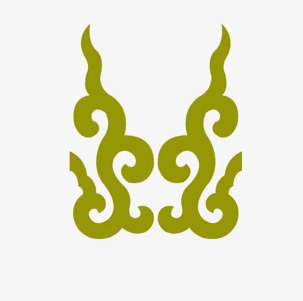 绿色祥云素材免抠