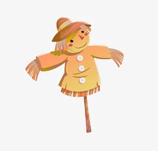 稻草人卡通素材免抠