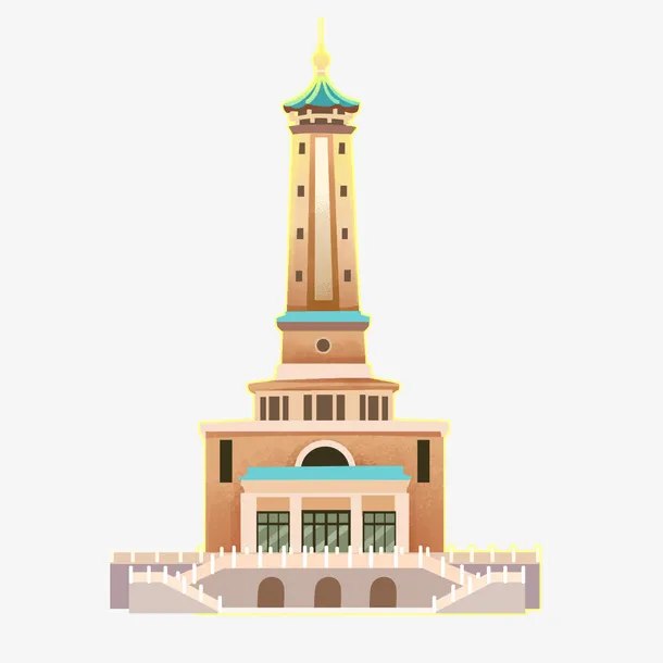 卡通建筑素材背景