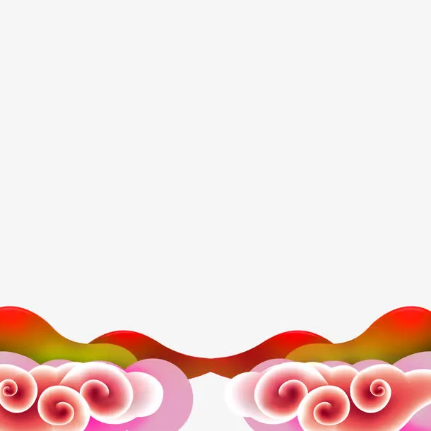 彩色祥云免抠