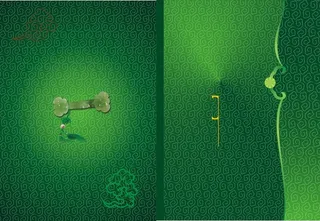 绿色传统风菜谱封面矢量背景素材高清