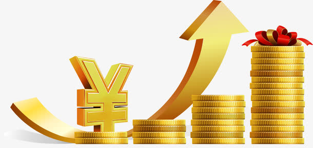 矢量金色钱币免抠手绘/卡通卡通元素