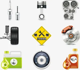汽车配件矢量素材免抠