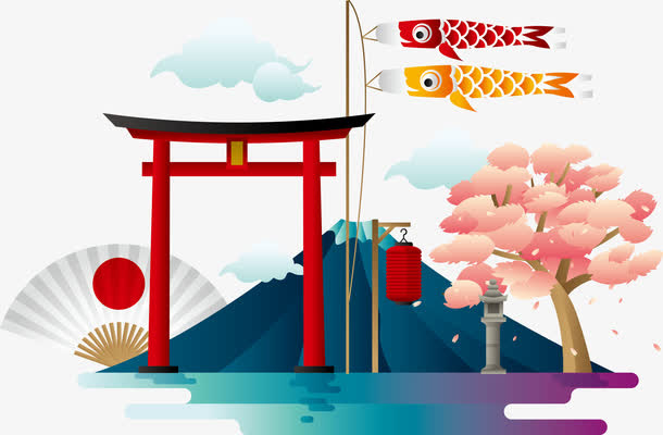 矢量图日本风免抠