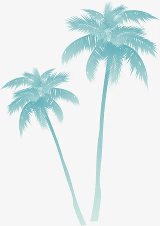 浅色植物矢量图免抠