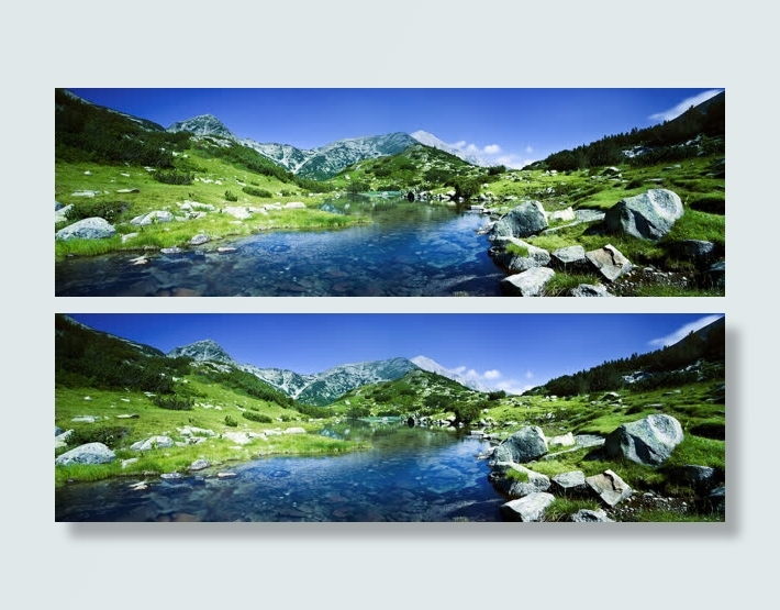 淘宝绿荫河流高山海报背景