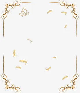 复古花纹边框纹理免抠