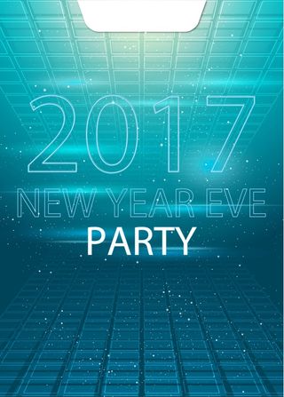 2017新年派对海报背景模板高清
