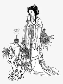貂蝉手绘图免抠手绘/卡通手绘元素 貂蝉手绘图免抠手绘/卡通手绘元素