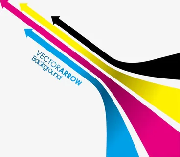 矢量彩色箭头素材免抠