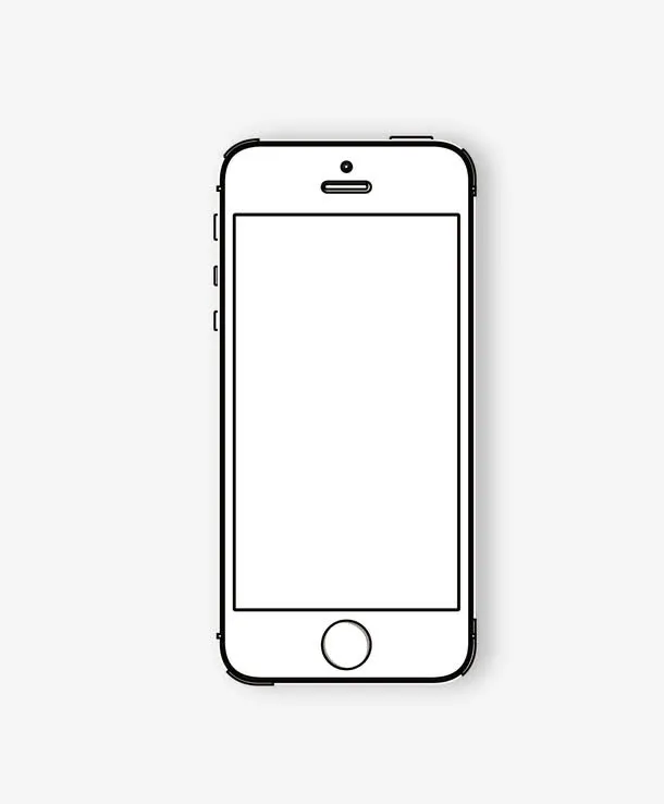 矢量手机线描图案图标免抠