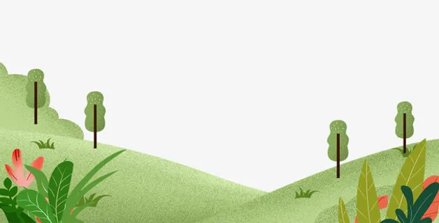 绿色清新春季草地海报背景