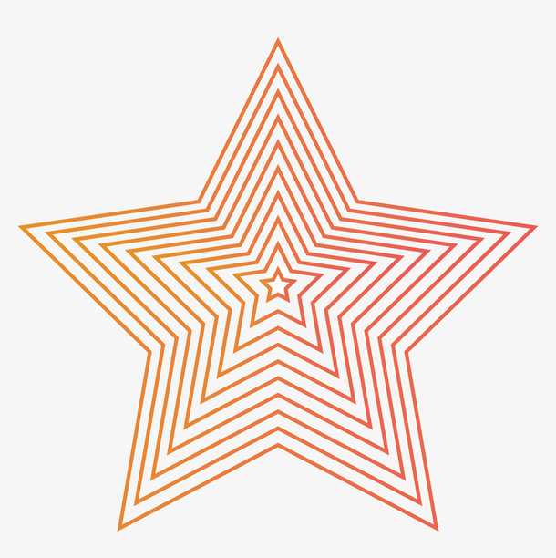 星型渐变形状免抠