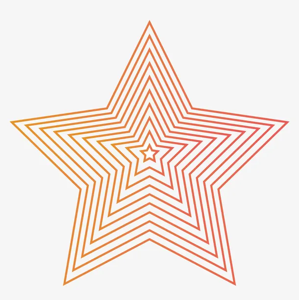 星型渐变形状免抠